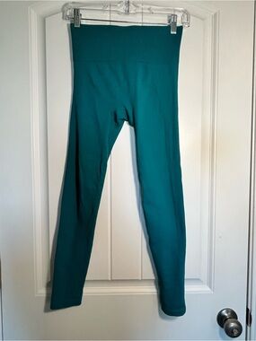 JoyLab Teal Ribbed High-Waist Leggings